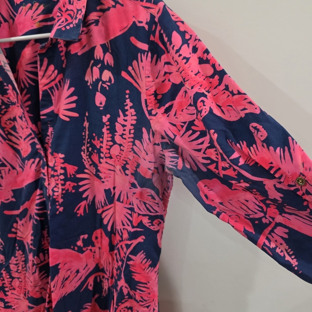 Lilly Pulitzer Lillith Tunic Dress Size Large Floral Colorful Beach Tropical - Picture 6 of 10